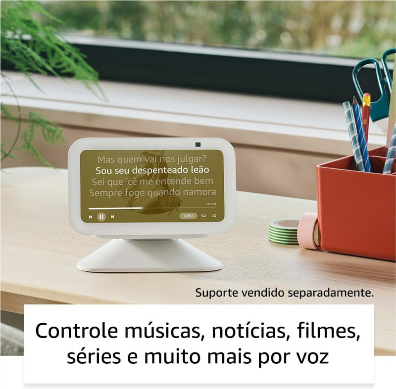 Echo Show 5 (Geração mais recente) | Smart display com Alexa, graves 2x mais potentes e som mais nítido | Cor Preta