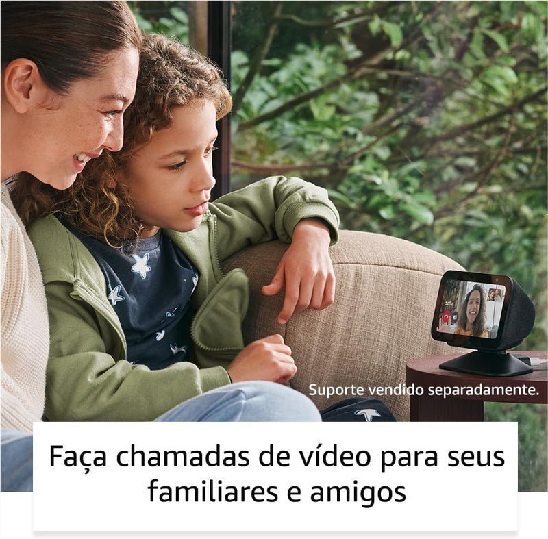 Echo Show 5 (Geração mais recente) | Smart display com Alexa, graves 2x mais potentes e som mais nítido | Cor Preta