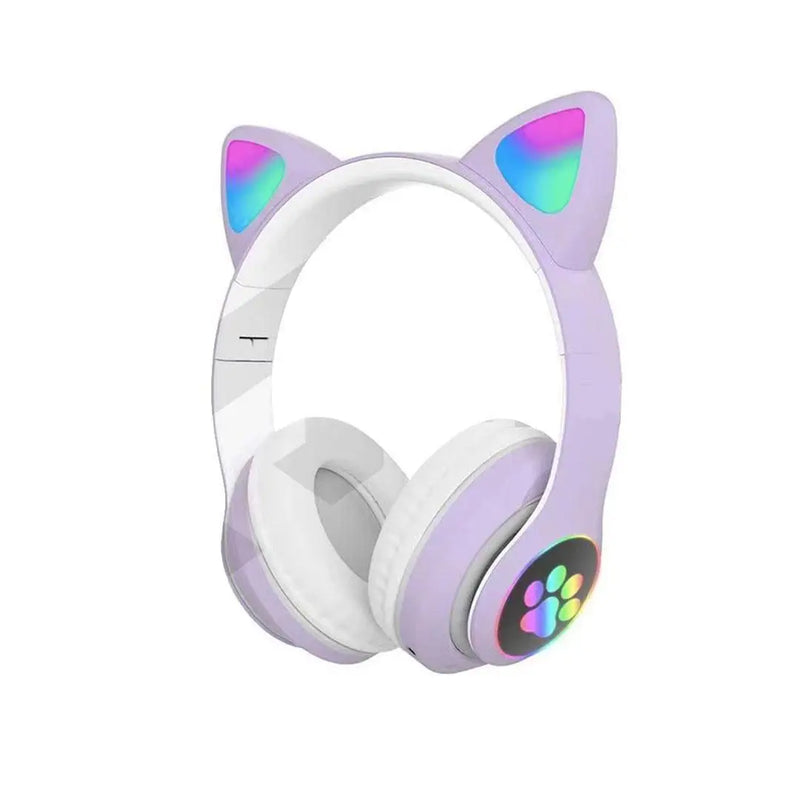 Fone Bluetooth Orelha De Gatinho Com Led