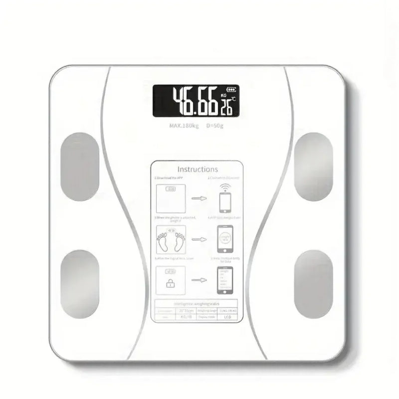 Balança Digital de Vidro Temperado Bioimpedância 180kg
