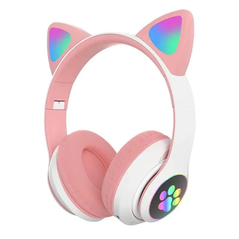Fone Bluetooth Orelha De Gatinho Com Led