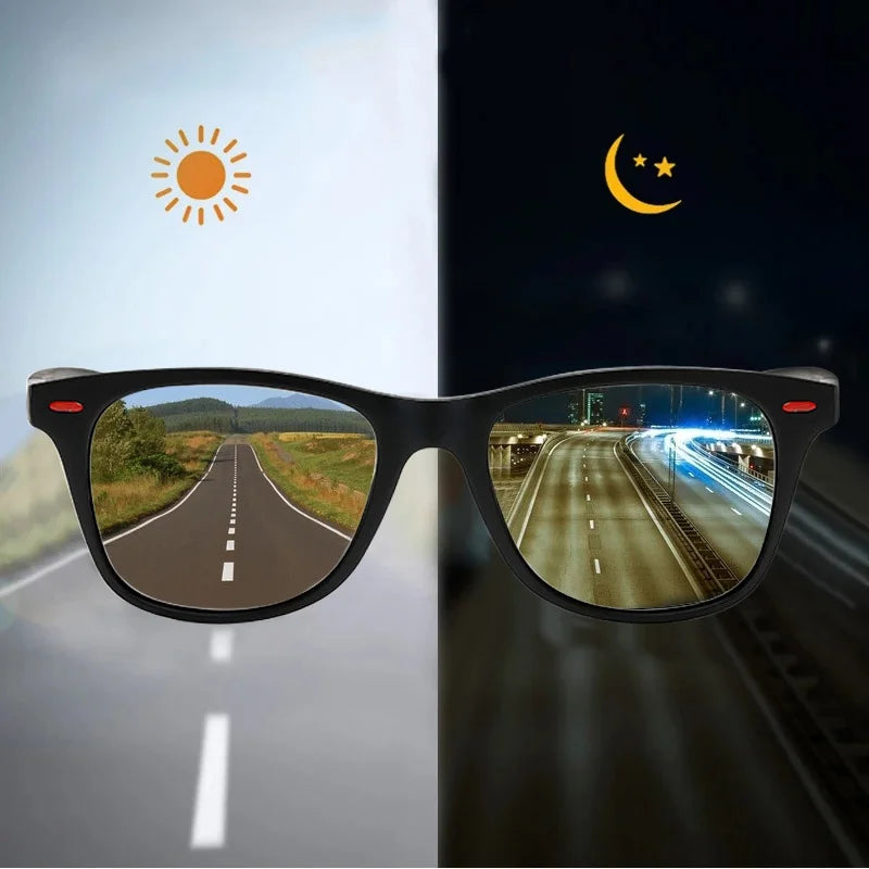 Óculos de sol polarizados, visão noturna