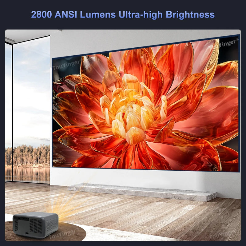 Projetor TouYinger Q12W Pro - Full HD 4K Dual Screen