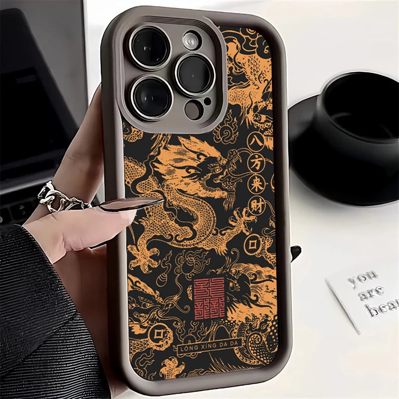 Capa de celular macia East Dragon de luxo