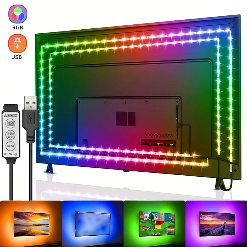 Fita de LED RGB para TV – Iluminação Decorativa e Ambiente