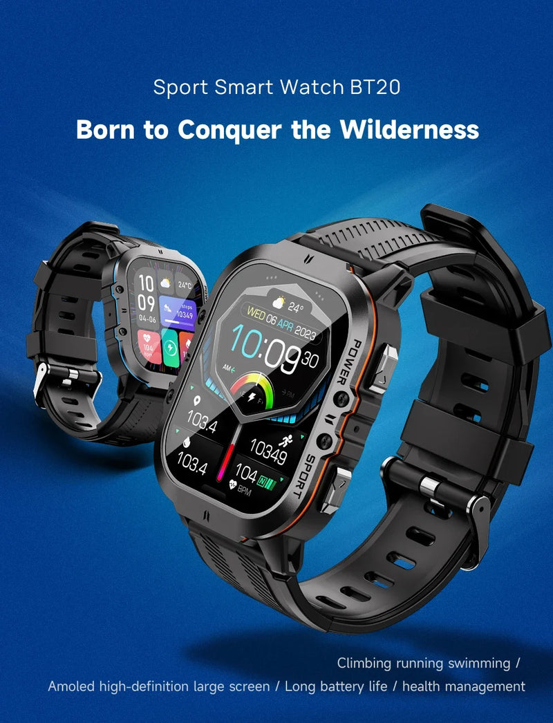 Smartwatch OUKITEL - Tela OLED 1.9 BT20 Sport BT5.2