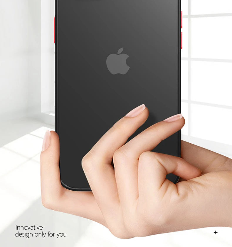 Capa Transparente de Silicone Premium Para iPhone