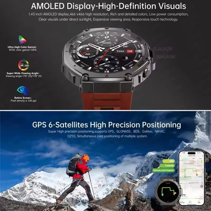 Relógio Inteligente T-Rex 3 Ultra GPS, Lançamento 2025