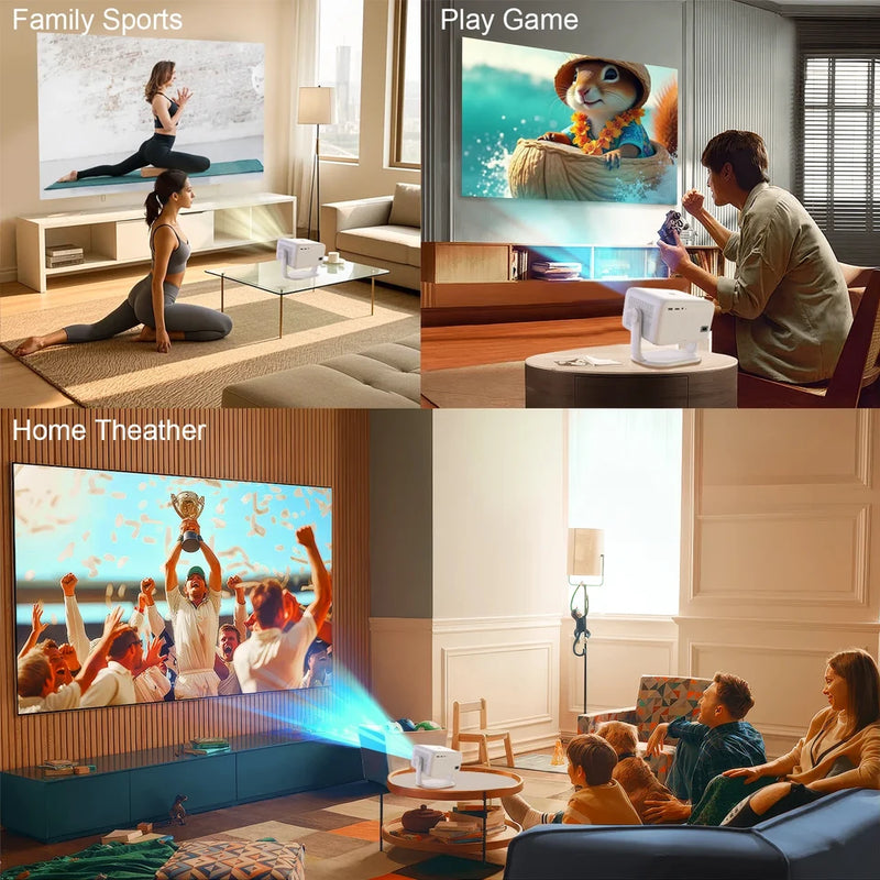 Projetor Portátil KaiAqua T4 - 4K Cinema Projector New