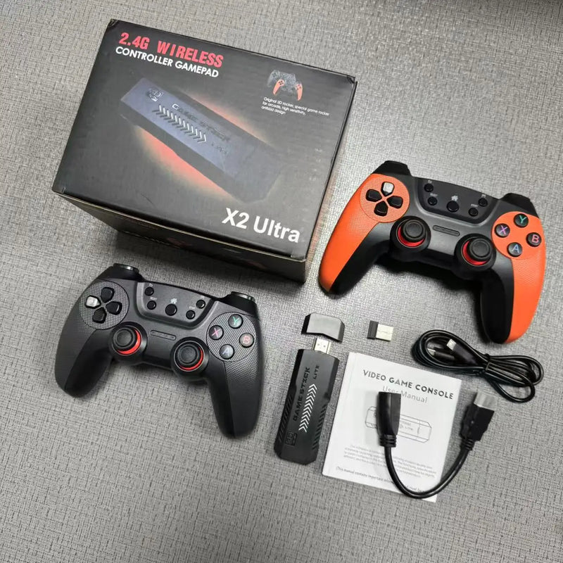 Console Retrô 4K HD30000 com 2 Controles Sem Fio