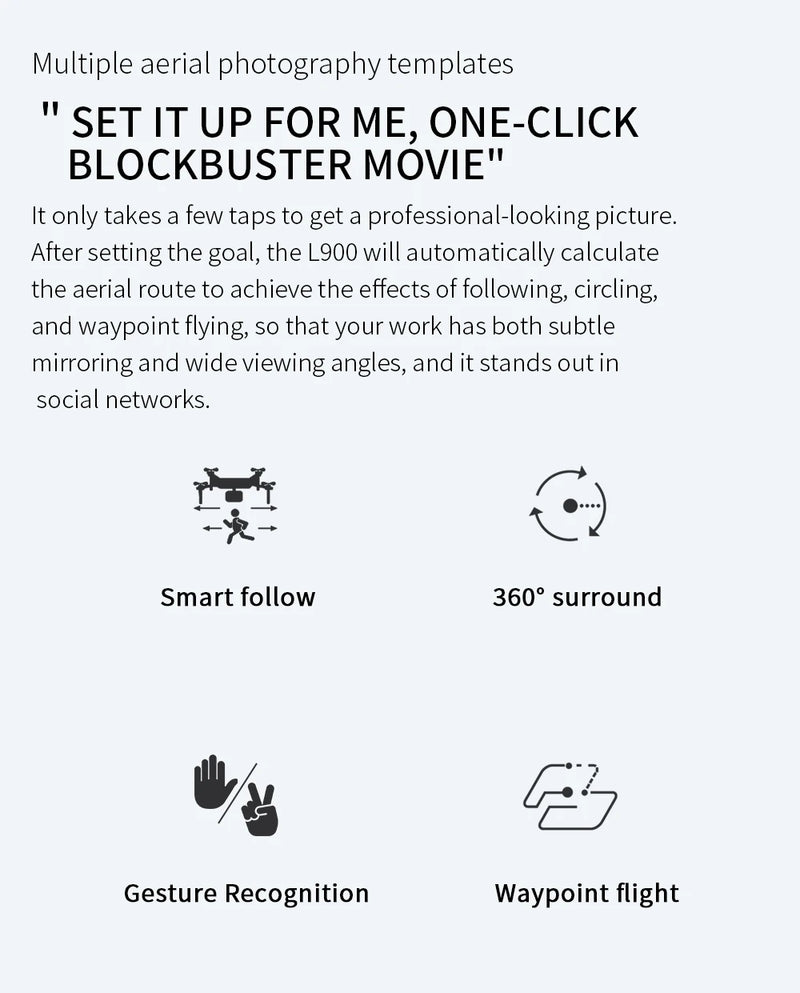 Drone L900 Pro 4K Professional 5G GPS HD