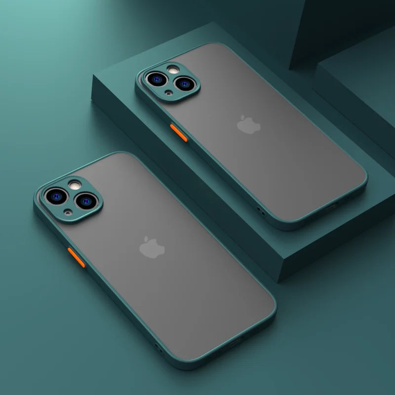 Capa Transparente de Silicone Premium Para iPhone