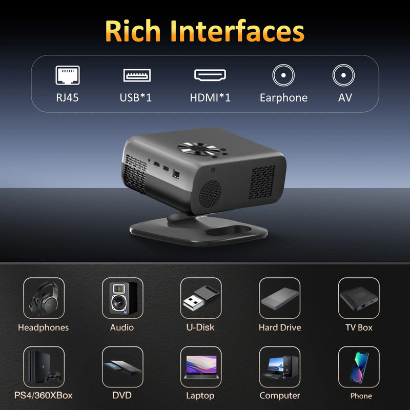 Projetor Inteligente HORLAT M4 Mini 4K 64G