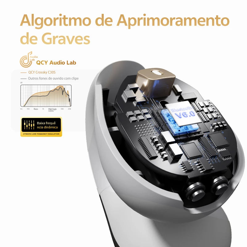 Fones de Ouvido Bluetooth QCY C30S