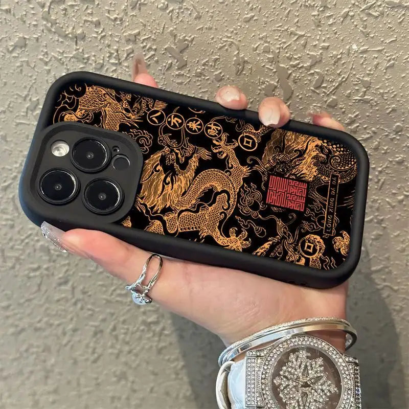 Capa de celular macia East Dragon de luxo