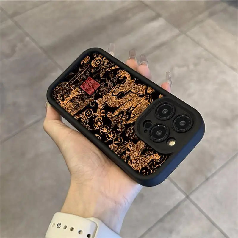 Capa de celular macia East Dragon de luxo