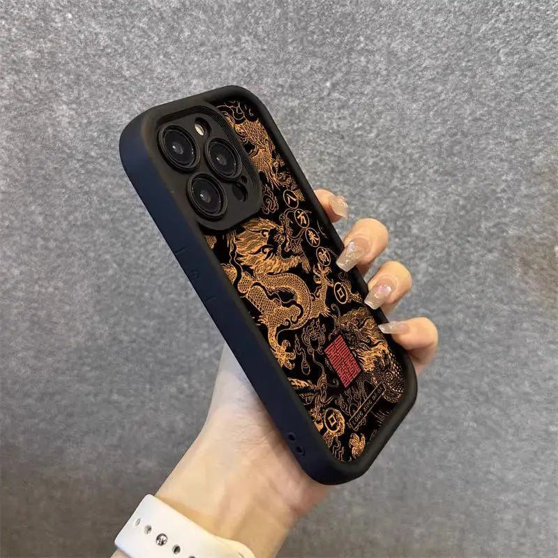 Capa de celular macia East Dragon de luxo