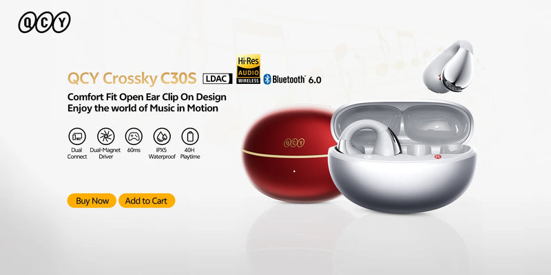 Fones de Ouvido Bluetooth QCY C30S