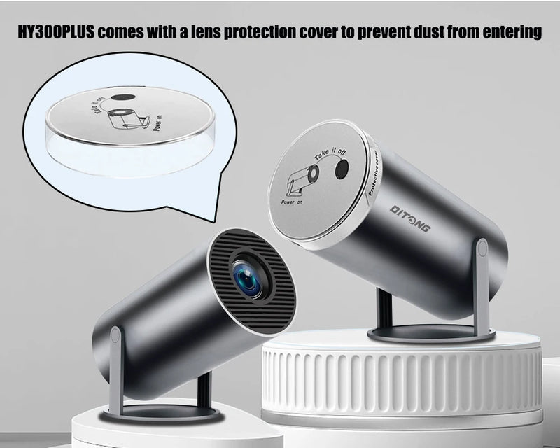 Projetor Portátil DITONG HY300 PLUS - Cinema Outdoor portátil