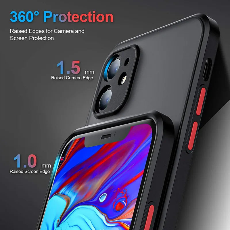Capa Transparente de Silicone Premium Para iPhone