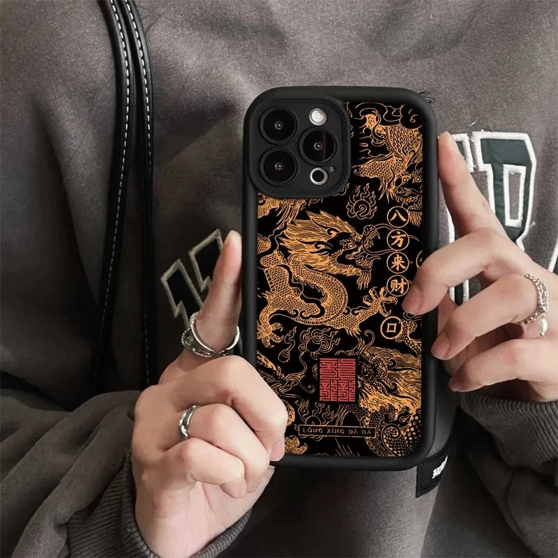 Capa de celular macia East Dragon de luxo