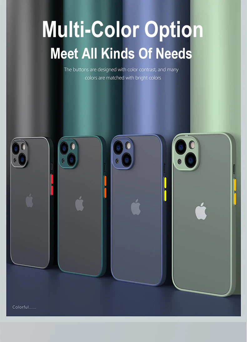 Capa Transparente de Silicone Premium Para iPhone