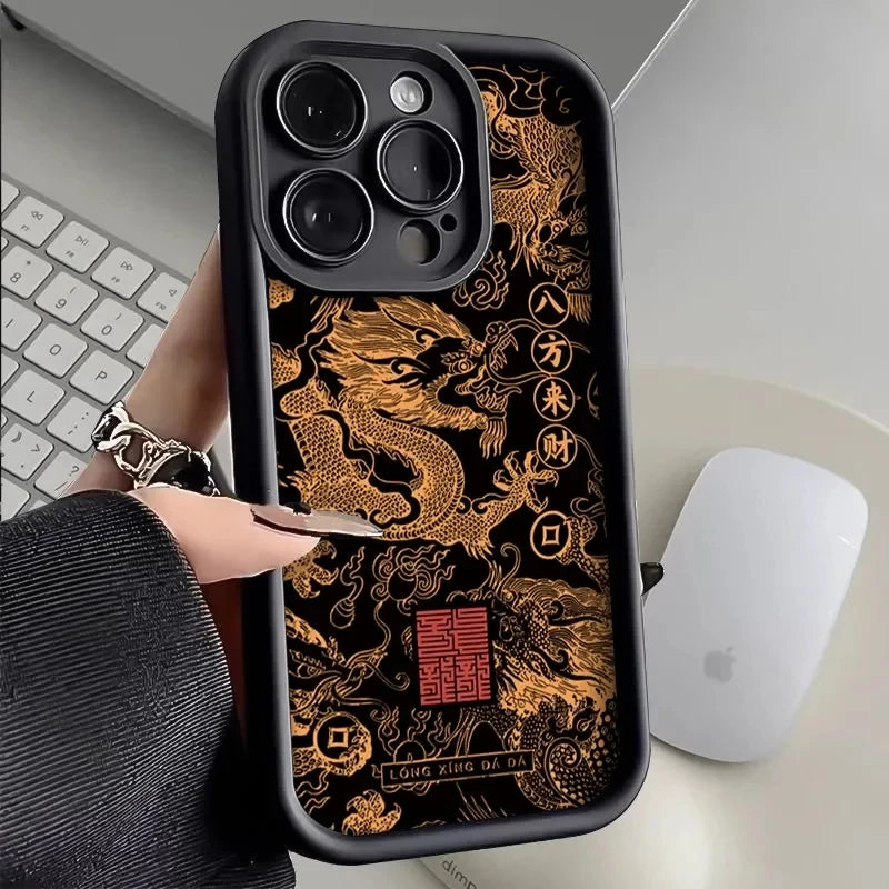 Capa de celular macia East Dragon de luxo
