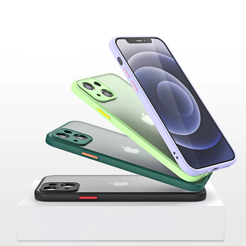 Capa Transparente de Silicone Premium Para iPhone