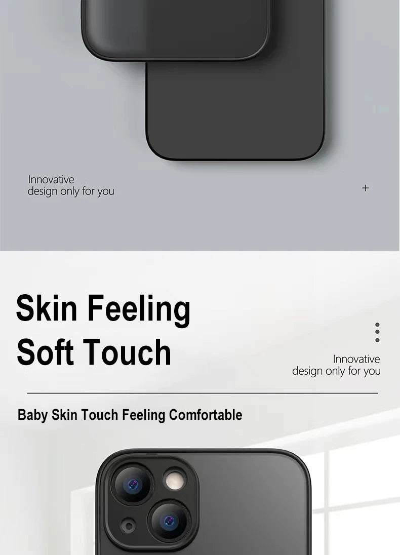 Capa Transparente de Silicone Premium Para iPhone