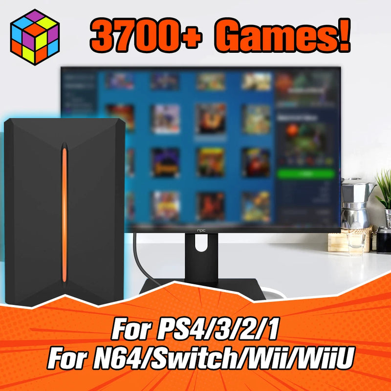 Console de jogos retrô para PS4/PS3/PS2/WiiU/Wii/N64/DC/PS1