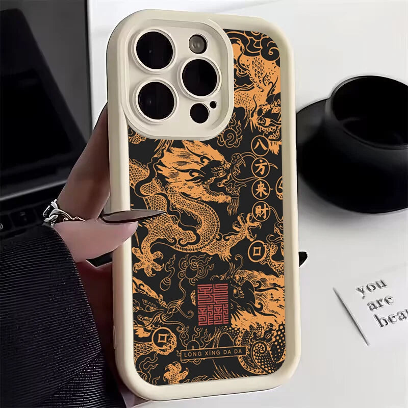 Capa de celular macia East Dragon de luxo