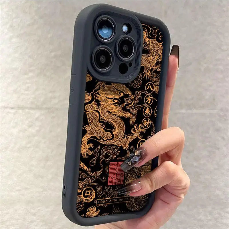 Capa de celular macia East Dragon de luxo
