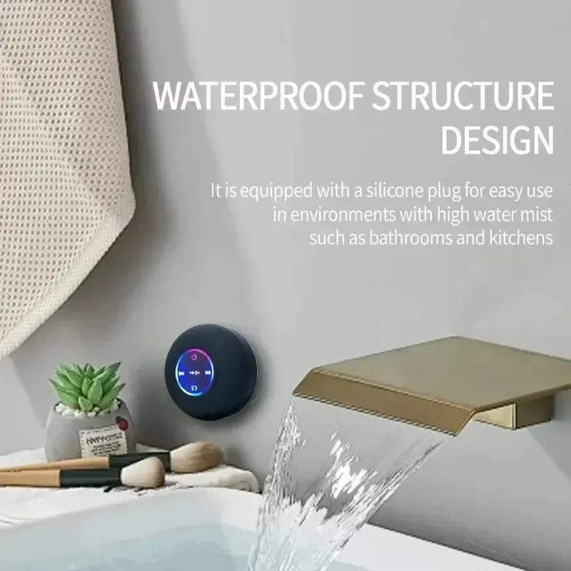 Caixa de Som Bluetooth com Ventosa – À Prova d'Água