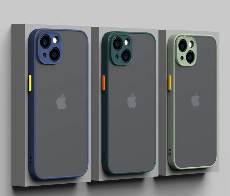 Capa Transparente de Silicone Premium Para iPhone