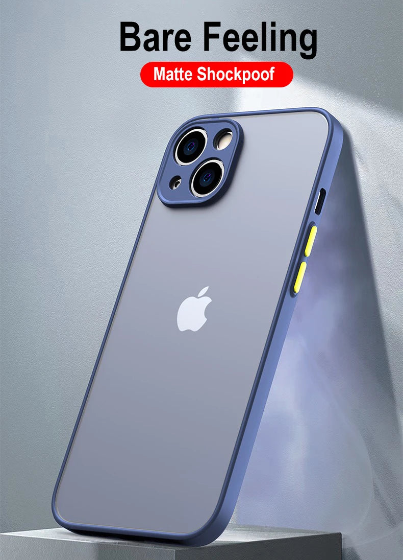 Capa Transparente de Silicone Premium Para iPhone