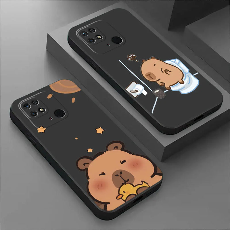 Capa de Celular Preto de Capivaras