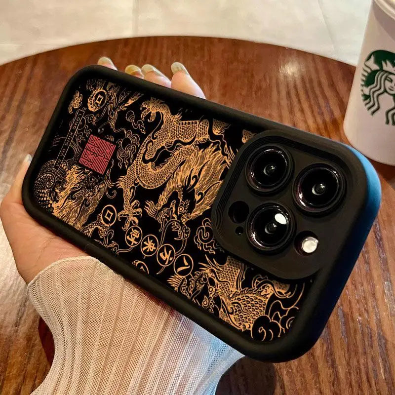 Capa de celular macia East Dragon de luxo