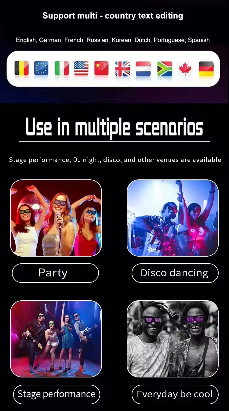 óculos de Festa LED