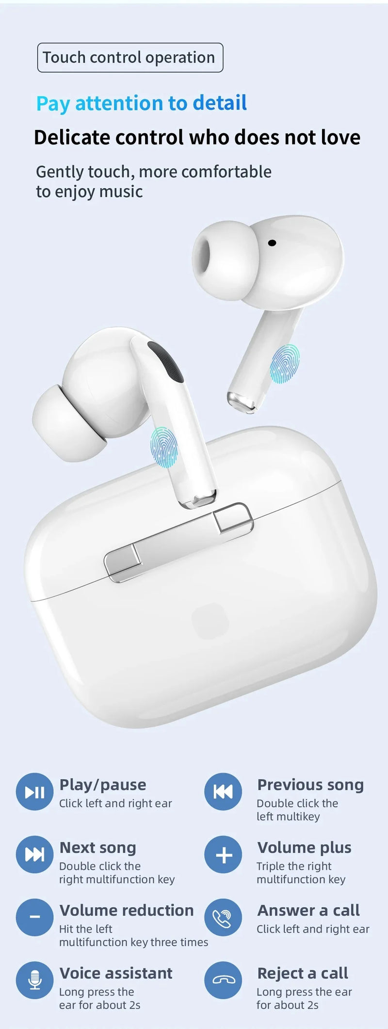 Fones de ouvido Bluetooth Air Pro Originais