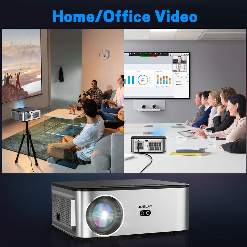 Projetor Smart HORLAT T9N - 8K Support 1080P - Auto Focus
