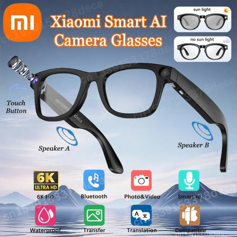 Óculos Xiaomi AI Smart Camera 6K HD